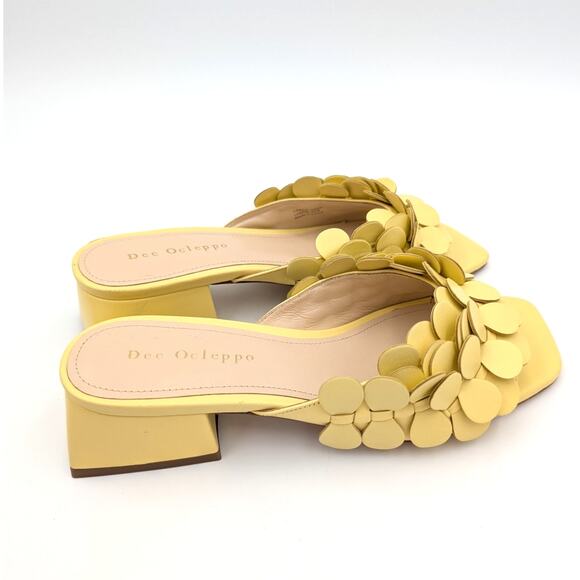 Dee Ocleppo Japan Embellished Leather Sandal Women's Yellow Size US6.5 EU37 - Picture 3 of 13